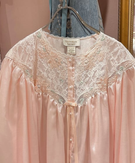 Victoria's secret 80s vintage flower embroidered satin dress