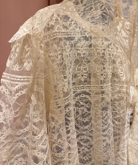 70s vintage sailor collar lace tops