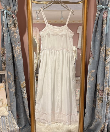 GUNNE SAX vintage pink satin ribbon camisole dress