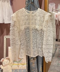 70s vintage sailor collar lace tops