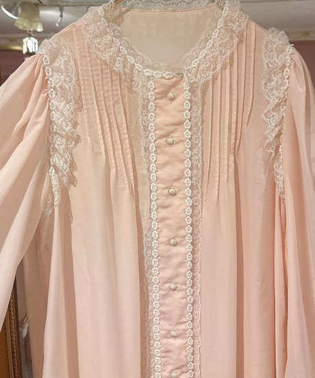 60s vintage lace baby pink dress