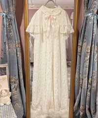 60s vintage flower lace gown dress