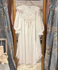 70s vintage ribbon lace-up satin dress