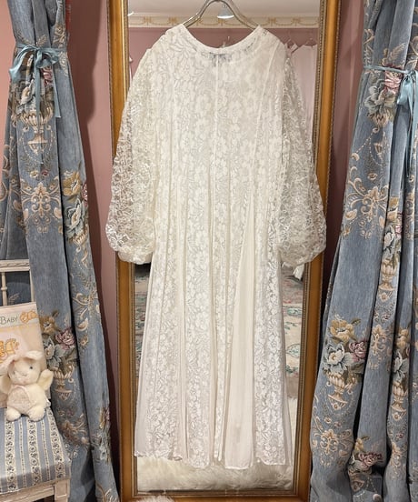 80s vintage flower lace dress