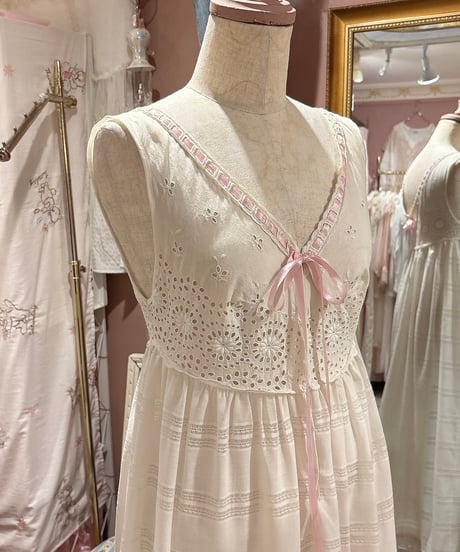 60s vintage satin ribbon no sleeve lace dress