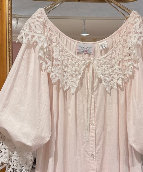80s vintage crochet lace collar dress