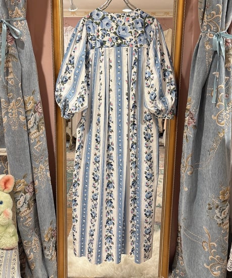 80s vintage flower pattern dress