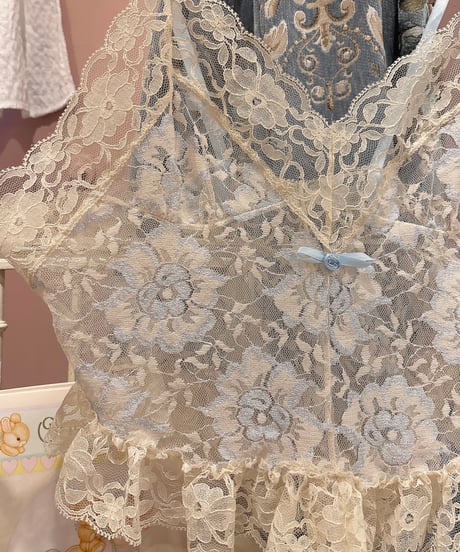 70s vintage lace bustier tops