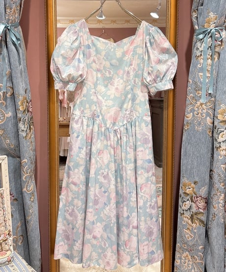 ヴィンテージ ワンピース hardys hardys古着vintageロングワンピースブルーヴィンテージ【SALE】