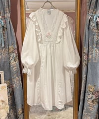 80s vintage flower embroidered pattern dress
