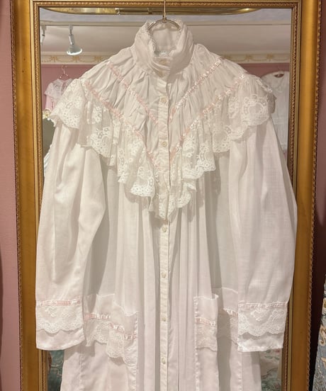 GUNNE SAX vintage satin ribbon×lace dress