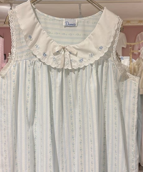 80s vintage flower&heart pattern no sleeve dress