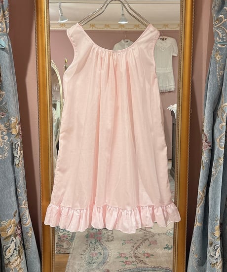 80s vintage satin ribbon lace-up collar dress