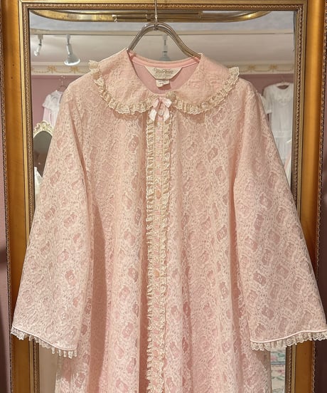 60s vintage flower lace gown dress