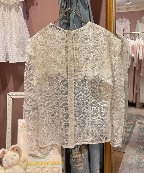 70s vintage sailor collar lace tops