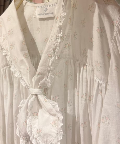 80s vintage sailor collar flower pattern dress