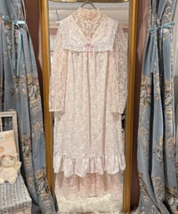 80s vintage pink floral pattern dress