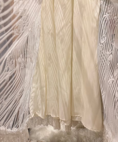 70s vintage romantic rose lace dress