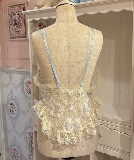 70s vintage lace bustier tops