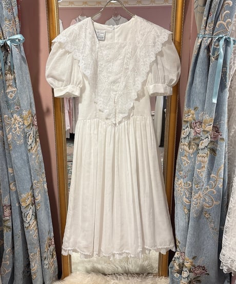 Jessica McClintock GUNNE SAX vintage lace sailor collar dress
