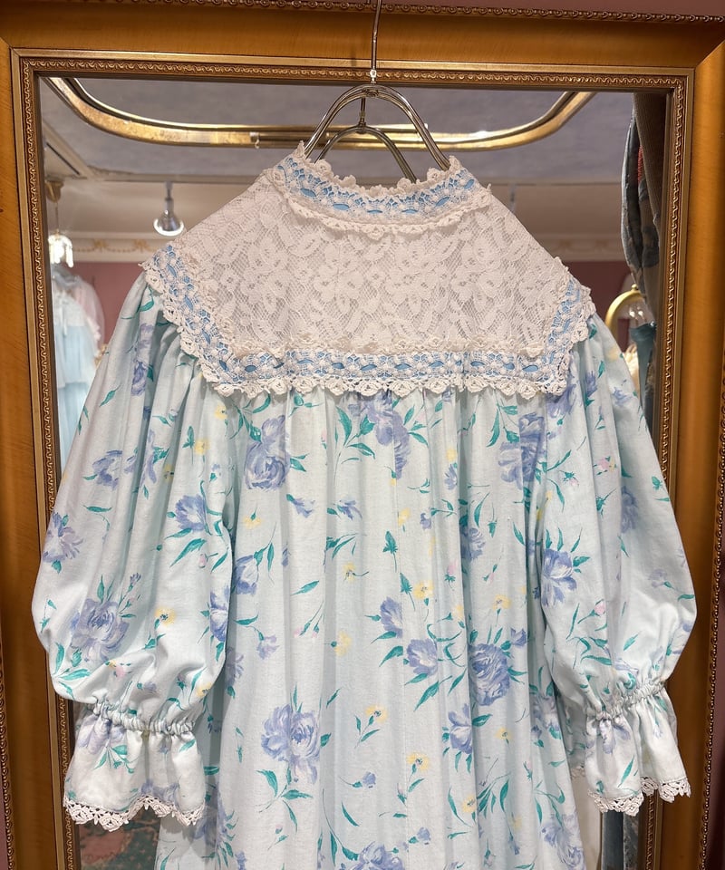 hardys古着vintage花柄ロングワンピースヴィンテージ【SALE】 70s vintage lace flower pattern dress | HARDYS
