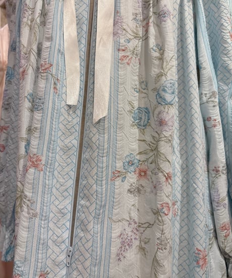 80s vintage lace collar flowerpattern dress