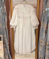 80s vintage flower embroidered lace dress
