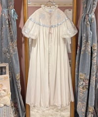 60s vintage flower embroidered gown dress