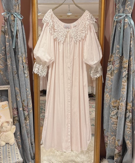 80s vintage crochet lace collar dress