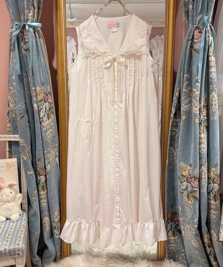 80s vintage sailor collar no sleeve dress