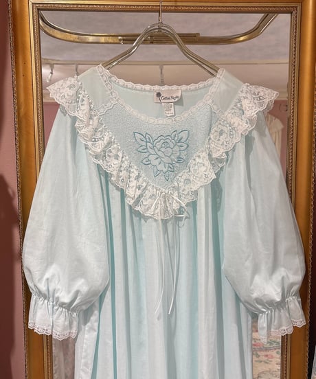 80s vintage flower embroidered pattern dress