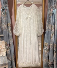 80s vintage flower lace dress