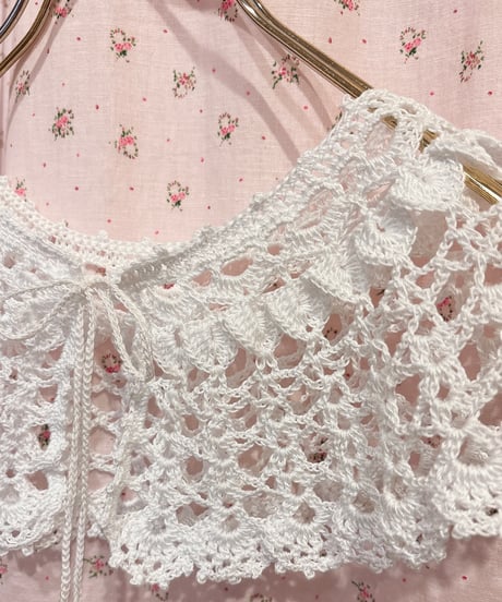 handmade strawberry crochet collar
