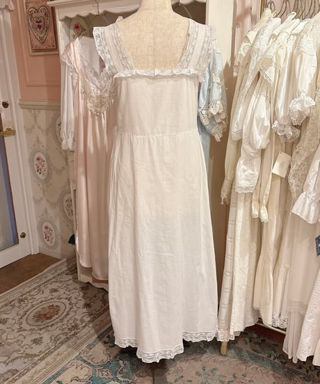 70s vintage flower embroidered lace no sleeve dress