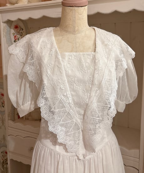 Jessica McClintock GUNNE SAX vintage lace sailor collar dress