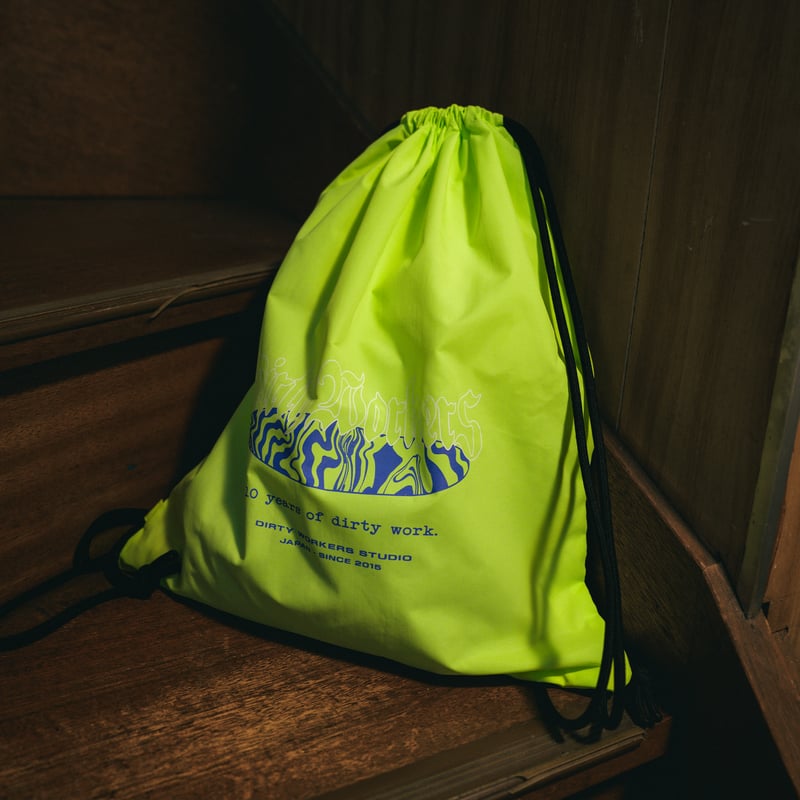 DWS 10YEARS NAPSACK_NEON YELLOW 大号(47cm×40cm)※受