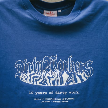 DWS 10YEARS GLOW IN THE DARK-PRINT TEE_BLUE※受注販売