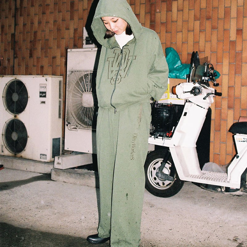 14oz “Home Town” Full ZIP Hoodie_Dusty Green ※受 14oz “Home Town” Full ZIP Hoodie_Dusty Green ※受