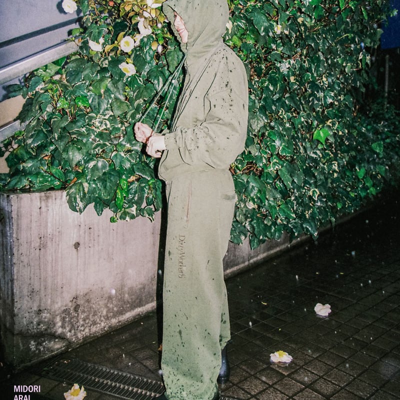 14oz “Home Town” Full ZIP Hoodie_Dusty Green ※受 14oz “Home Town” Full ZIP Hoodie_Dusty Green ※受