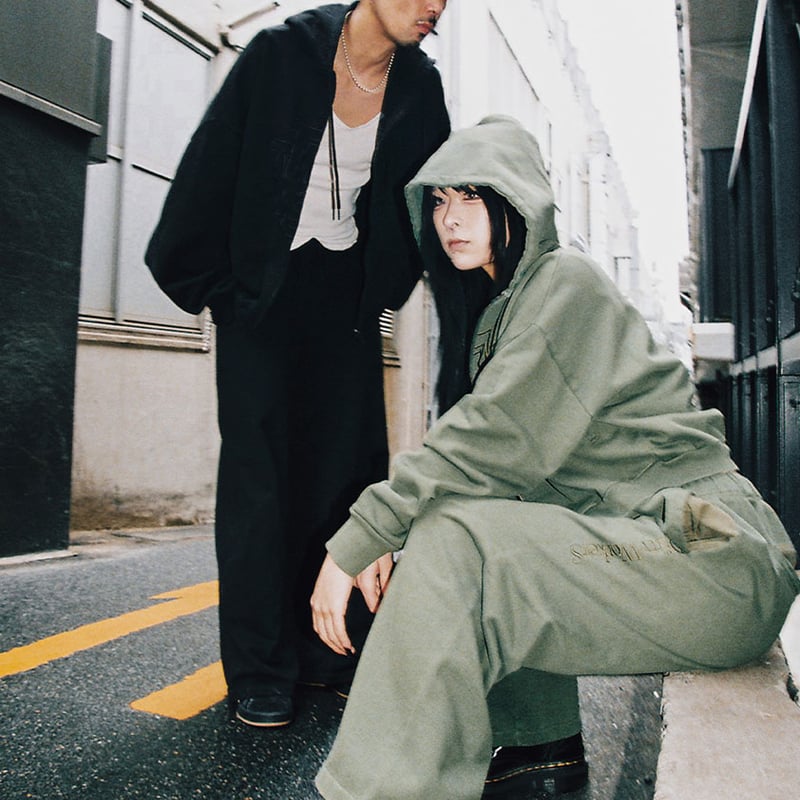 14oz “Home Town” Full ZIP Hoodie_Dusty Green ※受 14oz “Home Town” Full ZIP Hoodie_Dusty Green ※受