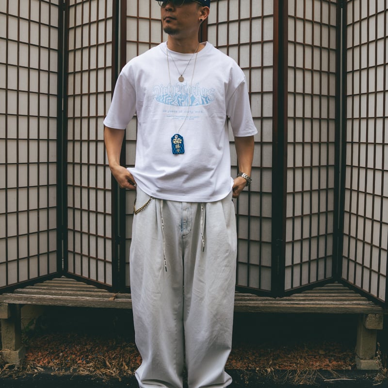 dws 10years tシャツ ブルー DWS 10YEARS GLOW IN THE DARK-PRINT TEE_WHITE※受注