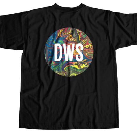 【復活】極彩色流シ三原色半袖Tee“Mサイズ” BLK