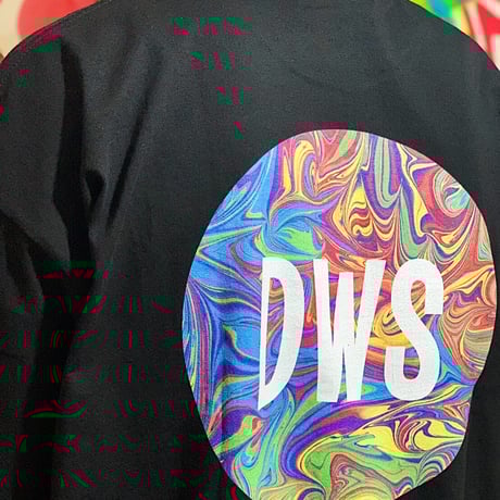 【復活】極彩色流シ三原色半袖Tee“Mサイズ” BLK