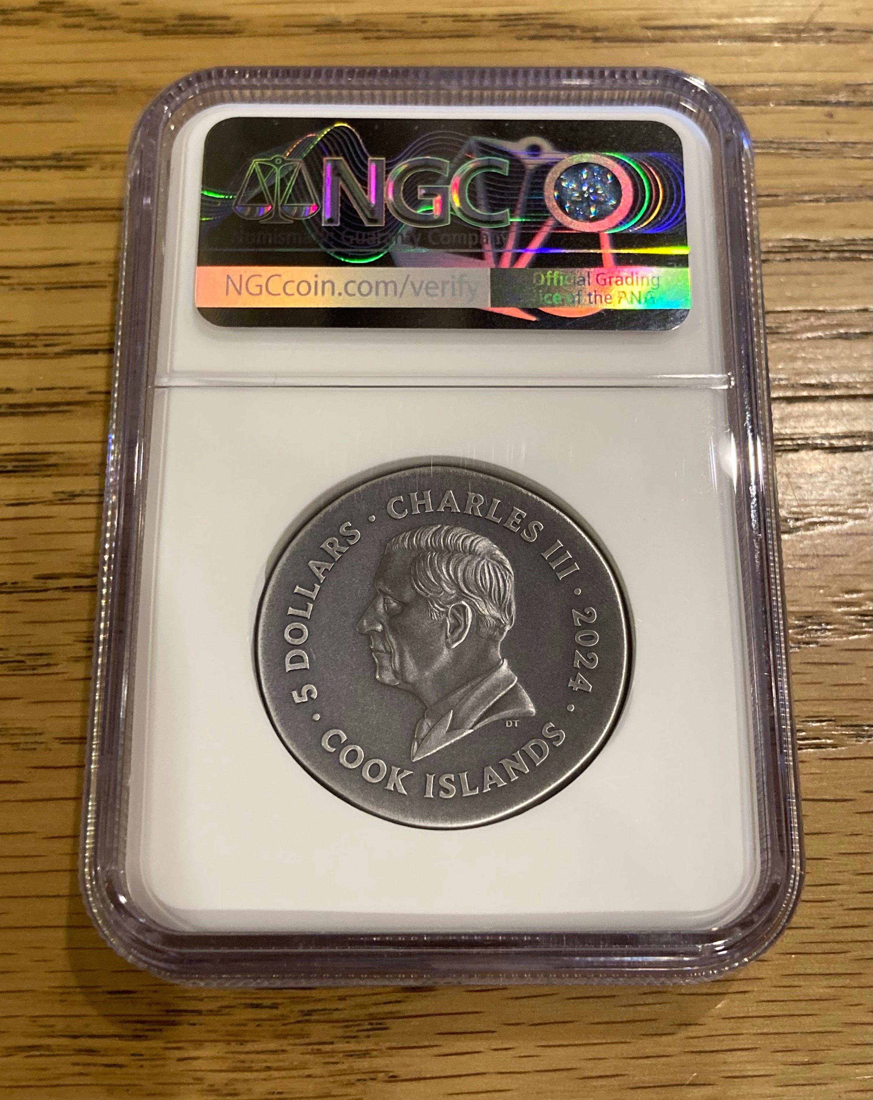 NGC鑑定MS70+FR クック諸島 2024年 グリフィン グリフォン 銀貨