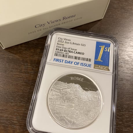【NGC69鑑定+FDI･発行即日鑑定】2オンス銀貨 都市景観 ローマ 2022年 ロイヤルミント イギリス造幣局 シルバープルーフコイン Royal Mint Rome