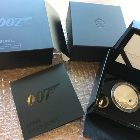 【第1貨・2オンス銀貨】007 ジェームズ・ボンド 5ポンド銀貨 プルーフコイン 2020年 英国ロイヤルミント シルバー James Bond Proof Coin Royal Mint