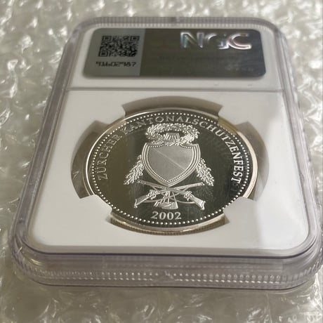 【最高鑑定評価・NGC鑑定PF70】スイス チューリッヒ射撃祭2002年 ウナとライオン 50フラン銀貨 シルバープルーフコイン Una Lion