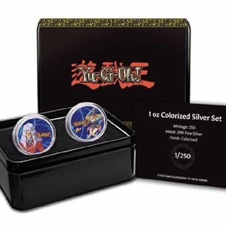 【250枚・組限定セット】遊戯王 ブラック・マジシャン・ガール& ペガサス コイン ニウエ国 1オンス 2ドル銀貨 ※トレーディングカードではない
