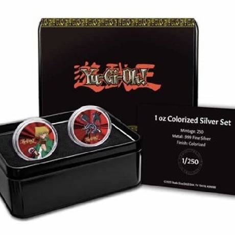 【250枚・組限定セット】遊戯王 レッドアイズブラックドラゴン& 城之内克也 真紅眼の黒竜 コイン ニウエ国 1オンス 2ドル銀貨 ※トレーディングカードではない