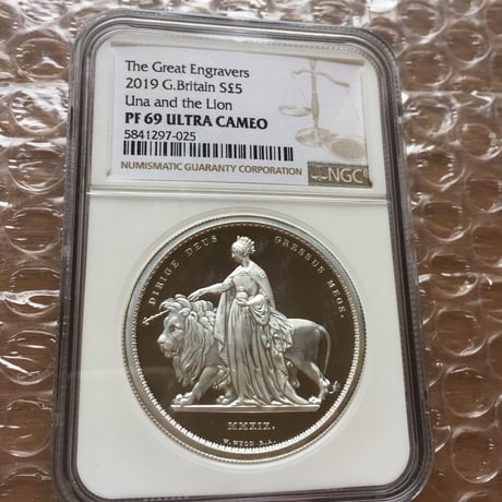 【NGC PF69 ULTRA CAMEO】2019年 ウナとライオン コイン 2オンス 銀貨 イギリス ロイヤルミント NGC鑑定 プルーフ Una Lion